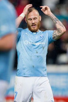 Malmö FFs Magnus Eriksson deppar