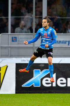 Halmstads Kristinn Steindorsson jublar