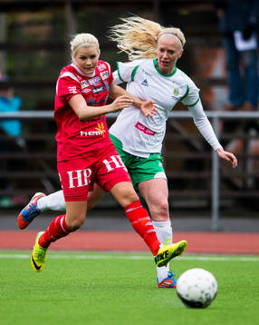 Halmias Amanda Johnsson Haahr och Hammarbys Alexandra