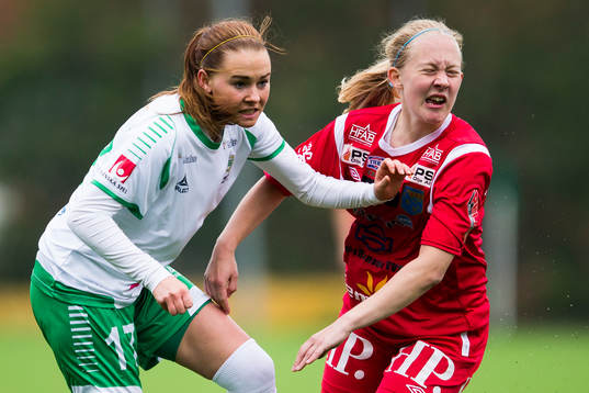 Hammarbys Emma Jansson och Halmias Frida Ottosson