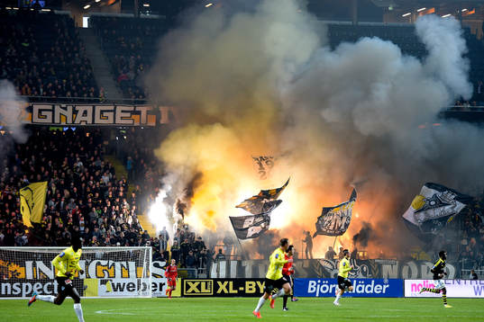 under fotbollsmatchen i Allsvenskan mellan AIK och Mjällby
