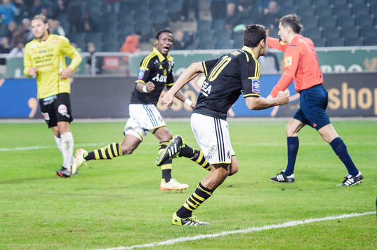 s Celso Borges jublar med sina lagkamrater
