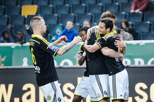 s Celso Borges jublar med sina lagkamrater