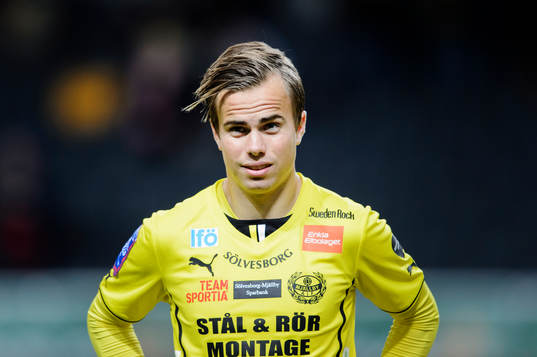 Porträtt på Mjällbys Robin Strömberg innan