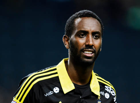 s Henok Goitom innan fotbollsmatchen i Allsvenskan mellan