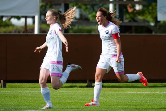 Rosengårds Sara Björk Gunnarsdottir  jublar