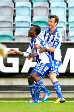 I140511 IFK Göteborgs May Mahlangu jublar