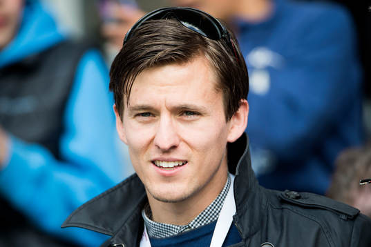 IFK Göteborgs Lasse Vibe på läktaren