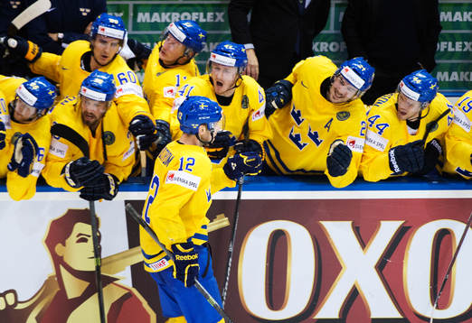 Sveriges Joakim Lindström jublar