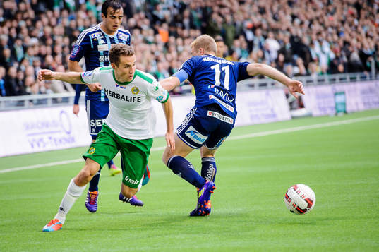 Hammarbys Fredrik Torsteinbø och Husqvarnas Johan
