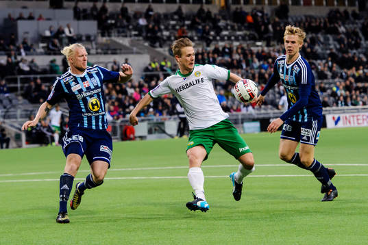 Husqvarnas Robin Cederberg, Hammarbys Erik Israelsson och