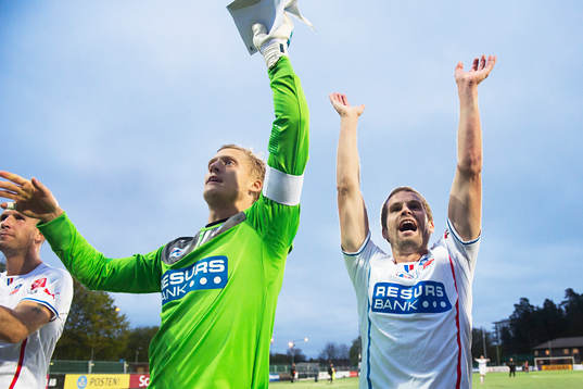 Helsingborgs målvakt Pär Hansson och Christoffer