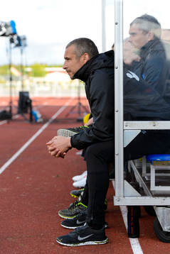 Falkenbergs tränare Henrik Larsson