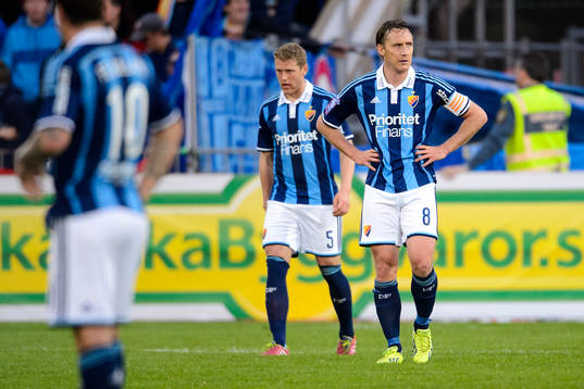 Djurgårdens Stefan Karlsson och Andreas Johansson deppar