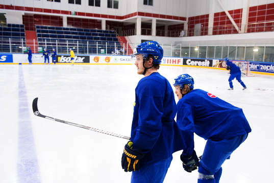 Gustav Nyquist på Sveriges träning