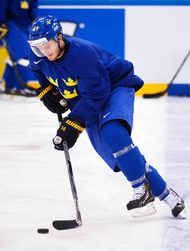 Gustav Nyquist på Sveriges träning