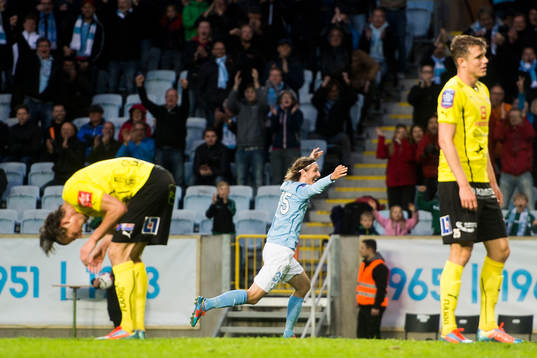 Malmö FFs Pawel Cibicki jublar