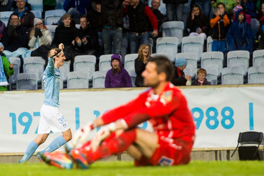 Malmö FFs Pawel Cibicki jublar