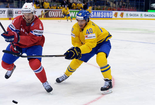 Norges Daniel Sörvik och Sveriges Dennis Rasmussen
