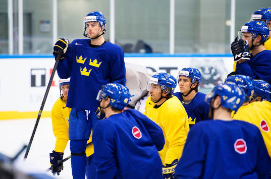 Joakim Lindström på Sveriges träning