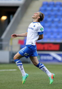Norrköpings Christoffer Nyman missar en målchans