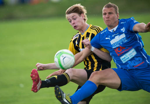 Hässleholms Axel Harletun i matchen i division 3 mellan