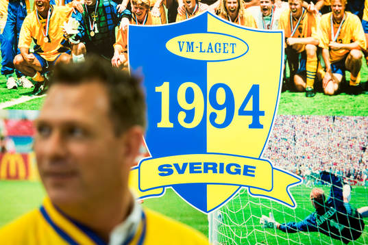 VM-laget 1994 Sverige och Pontus Kåmark i förgrunden