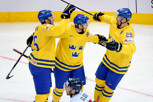 Sveriges Mattias Sjögren, Gustav Nyquist och Dick Axelsson