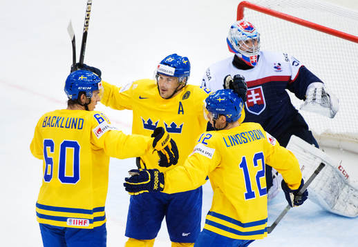 Sveriges Mikael Backlund, Jimmie Ericsson och Joakim