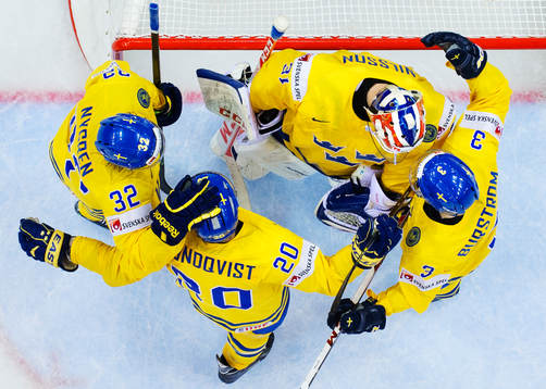 Sveriges Magnus Nygren, Joel Lundqvist, målvakt Anders