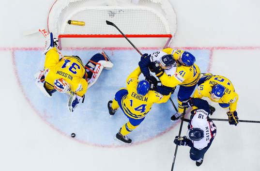 Sveriges Mattias Ekholm, Gustav Nyquist och Johan Fransson