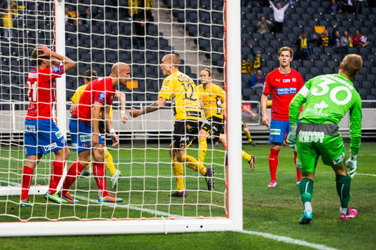 Helsingborgs Christoffer Andersson och Mattias Lindström