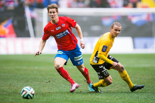 Helsingborgs Emil Krafth och Elfsborgs Niklas Hult
