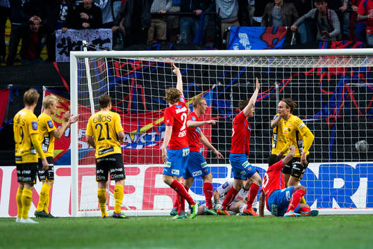 Helsingborgs spelare reagerar