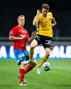 Helsingborgs Peter Larsson och Elfsborgs Marcus Rohdén