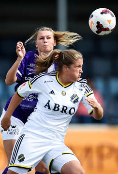 AIKs Filippa Angeldal och Jitex Amanda Östervall