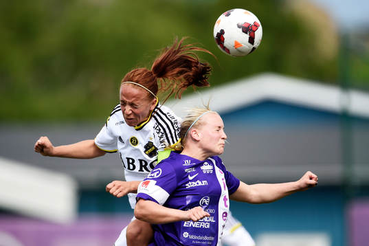 AIKs Malin Levenstad och Jitex Sofie Erlandsson