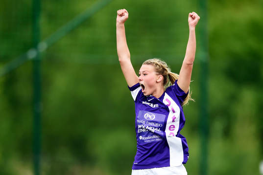 Jitex Amanda Östervall jublar