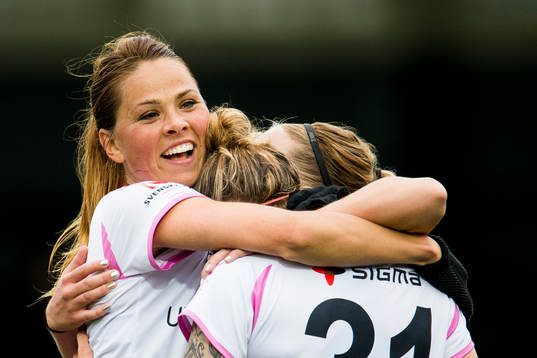 Rosengårds Sara Björk Gunnarsdottir jublar