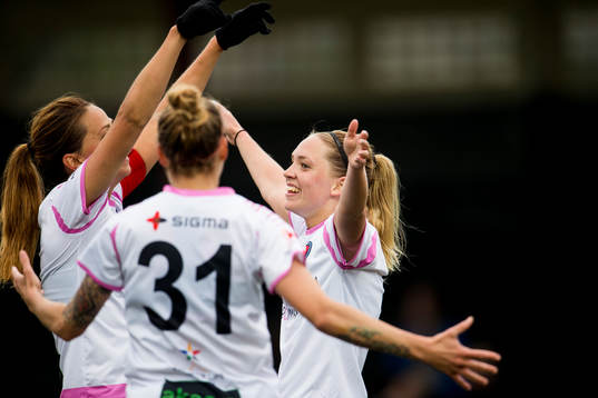 Rosengårds Sara Björk Gunnarsdottir jublar
