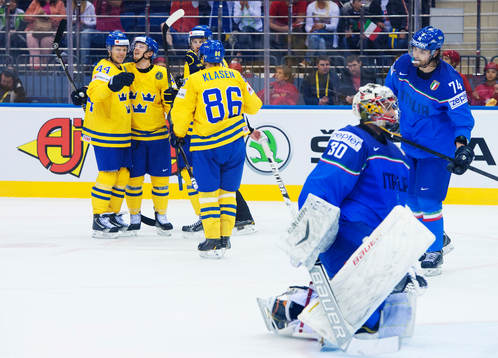 Sveriges Nicklas Danielsson, Gustav Nyquist, Mattias