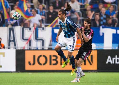Djurgårdens Aleksandar Prijovic och IFK Göteborgs Mattias