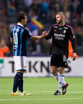 Djurgårdens Erton Fejzullahu och IFK Göteborgs Kjetil