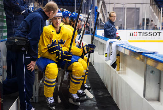 Joakim Lindström på Sveriges träning