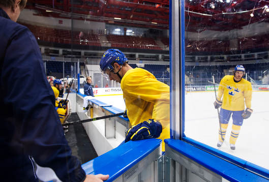 Joakim Lindström på Sveriges träning