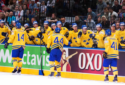 Sveriges Mattias Ekholm, Nicklas Danielsson och Gustav