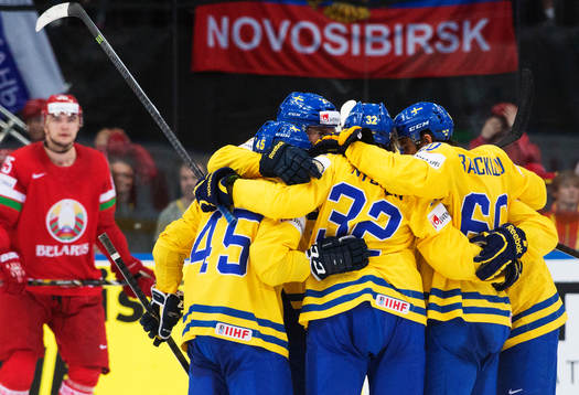 Sveriges Magnus Nygren jublar