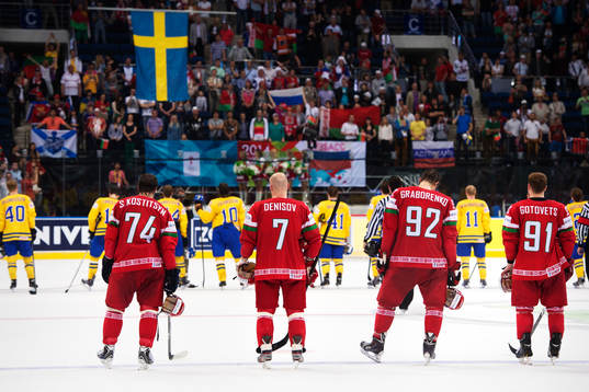 Vitrysslands Sergei Kostitsyn, Vladimir Denisov, Roman