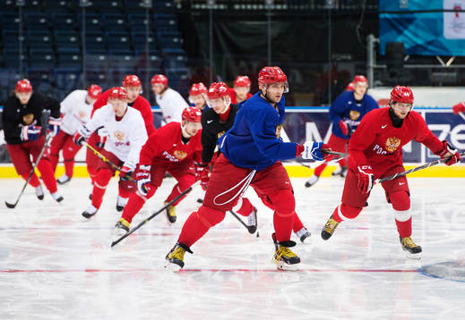 Alexander Ovechkin på Rysslands träning