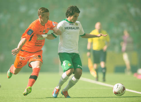 Hammarbys Lars Mendonca Fuhre och Varbergs Robert Bagger